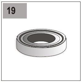 Part E/G-19L (Brush Axle Ball Bearing 6003)